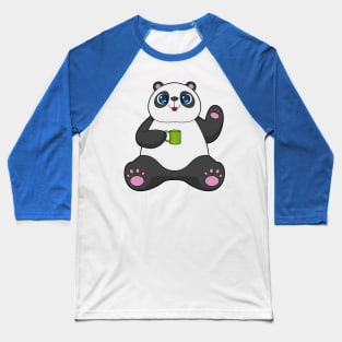 Panda with Coffee mug Baseball T-Shirt